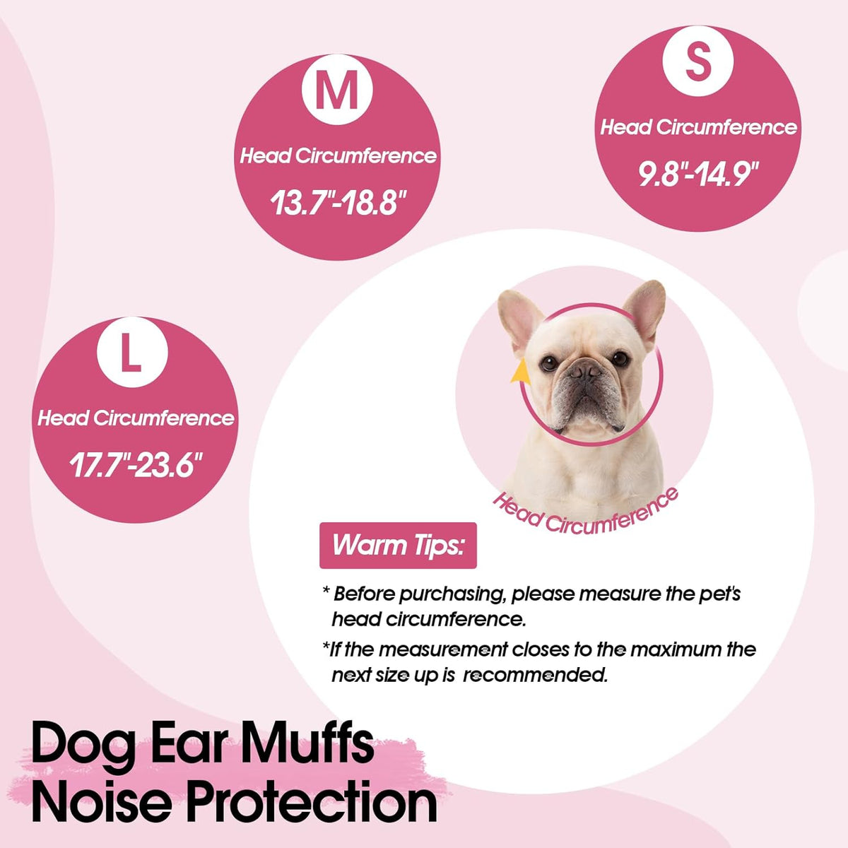 Dog Calming Hoodie, Dog Ear Muffs Noise Protection & Anxiety Relief, No Shake Ear Wraps for Dogs