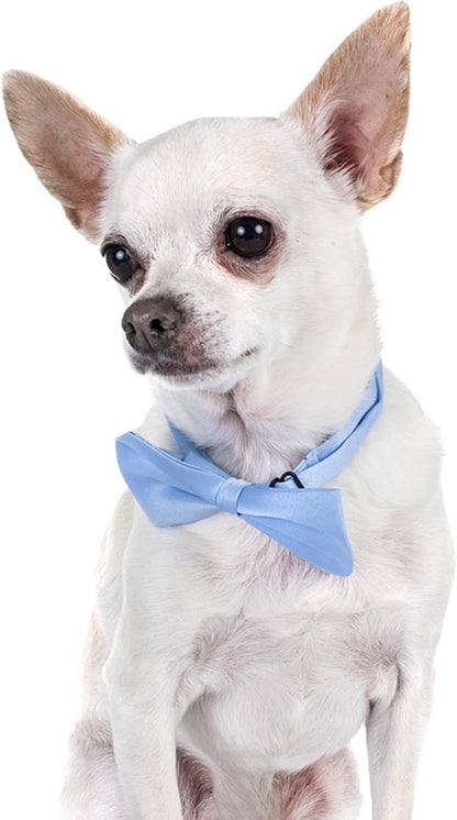 Dog Collar Bowties - 20 PCS Birthday Gift Adjustable Pet Bow Ties for Boys Girls Puppy Cats