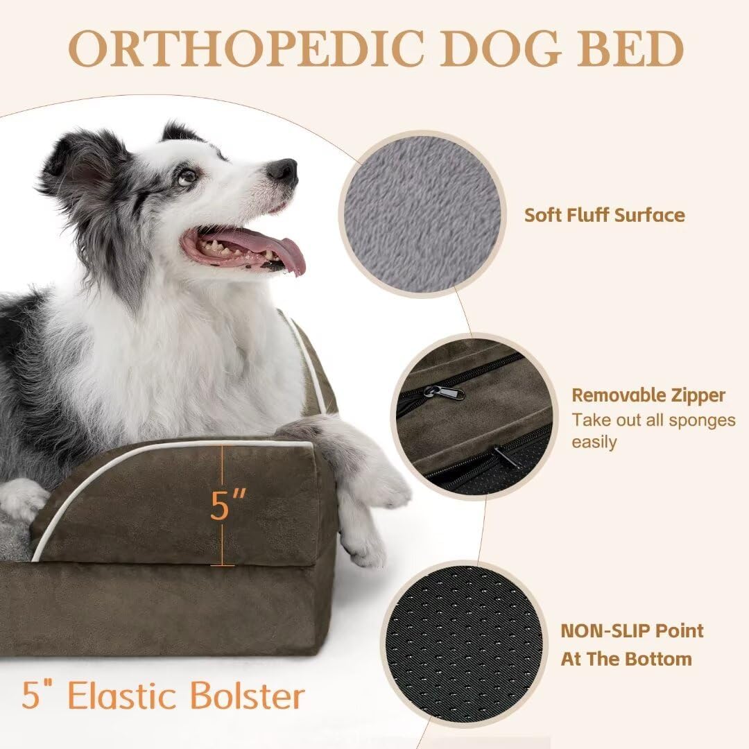 Comfort Expression Jumbo Breed Dog Bed, Large Dog Bed for Extra Large Dogs, Waterproof Orthopedic