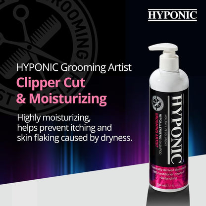 HYPONIC Grooming Artist Shampoo - Hypoallergenic Pet Shampoo for Groomers (Clipper Cut &