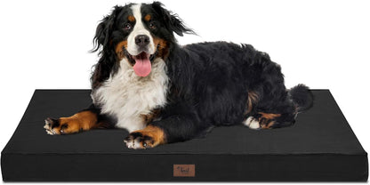 Outdoor Extra Large Dog Crate Bed, Big Waterproof Dog Bed for Large Dogs, Orthopedic Egg Foam Pet