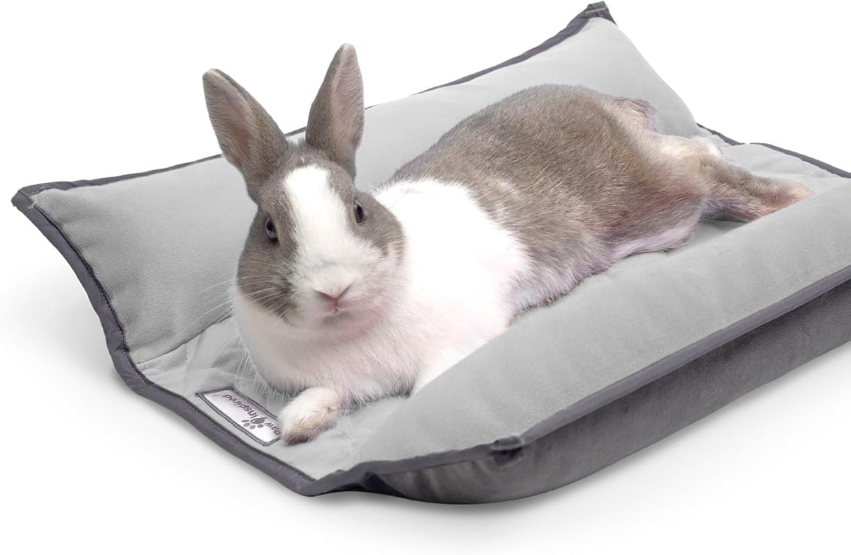 Paw Inspired Snuggle Bunny Bolster Bed for Rabbits, Cats, Dogs and Other Small Pets, Reversible