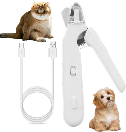 2 In 1 Pet Nail Clipper and Grinder, Professional Electric Rechargeable Pet Nail Fast Trimmer