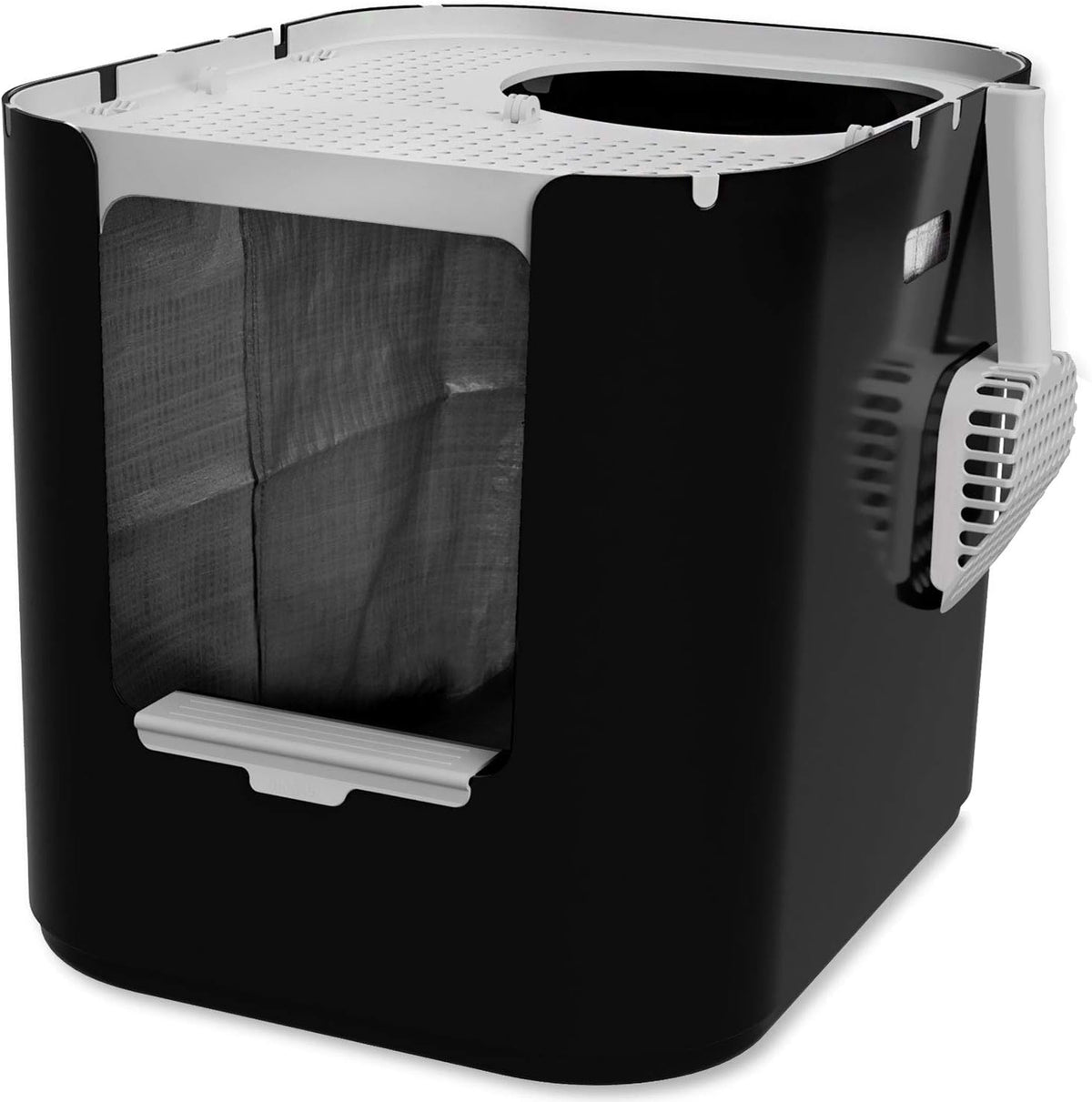 Modkat® XL Litter Box, Top or Front-Entry Configurable, Full Height Seamless Base, Reusable Litter