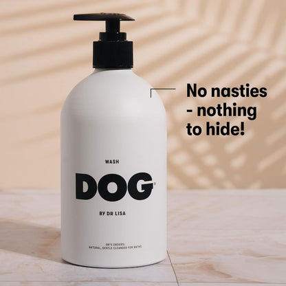 DOG by Dr. Lisa - Wash - Natural Dog Gentle Cleanser - for Baths, Showers - Plant-Based Essential