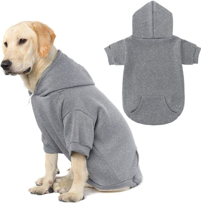 KOOLTAIL Basic Dog Hoodie - Soft and Warm Dog Hoodie Sweater with Leash Hole and Pocket, Dog Winter