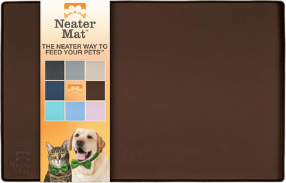 Neater Pet Brands Neater Mat Pet Mats for Food and Water, Cat & Dog Bowl Mat Waterproof Silicone
