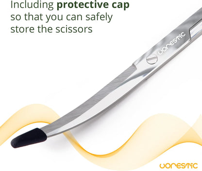 Long Aquarium Scissors for Plants 9.8 inches, Aquascaping Scissors Curved, Aquarium Plant Trimmer