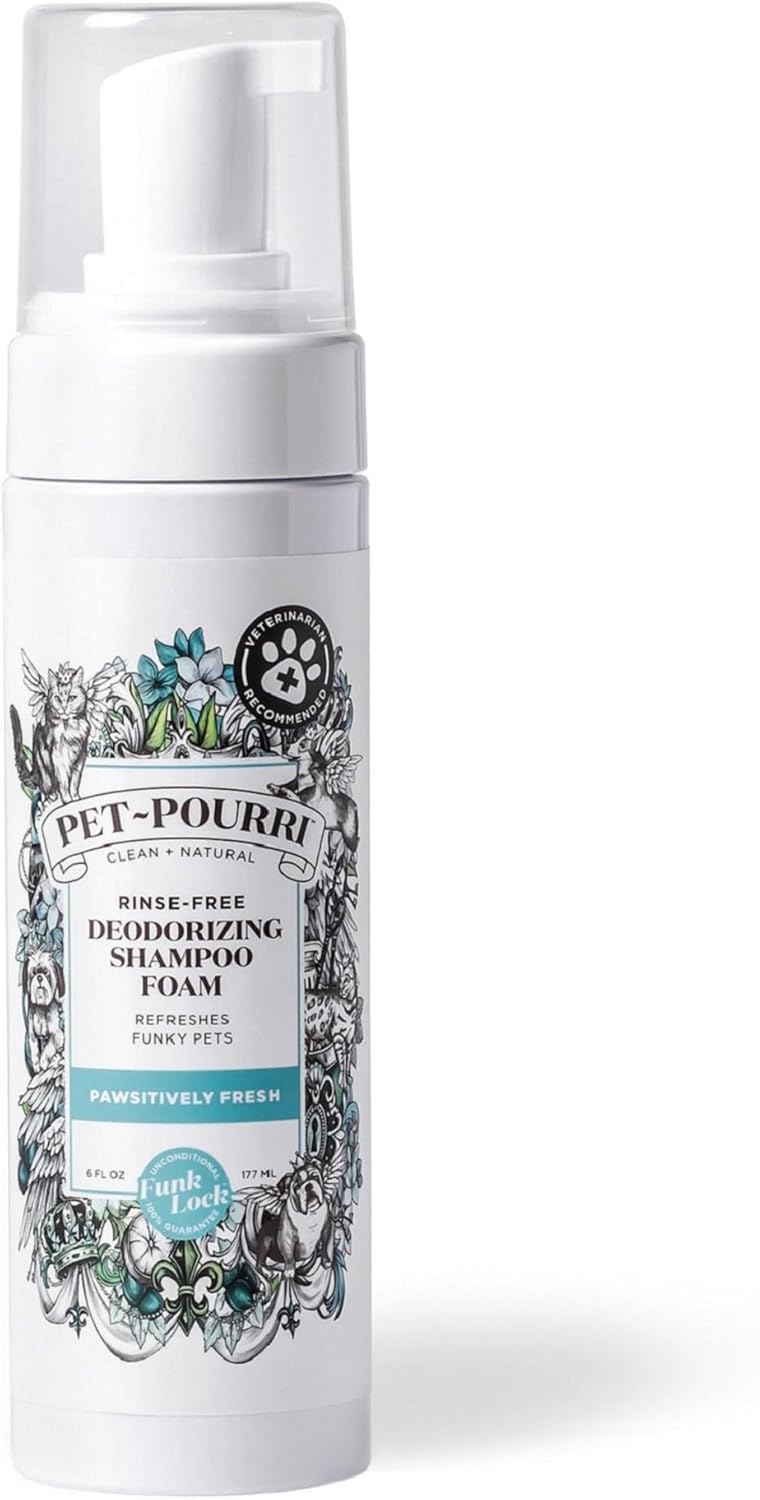 Poo-Pourri Rinse-Free Deodorizing Dry Shampoo for Dogs & Cats – Moisturizing Skin & Coat Soothing