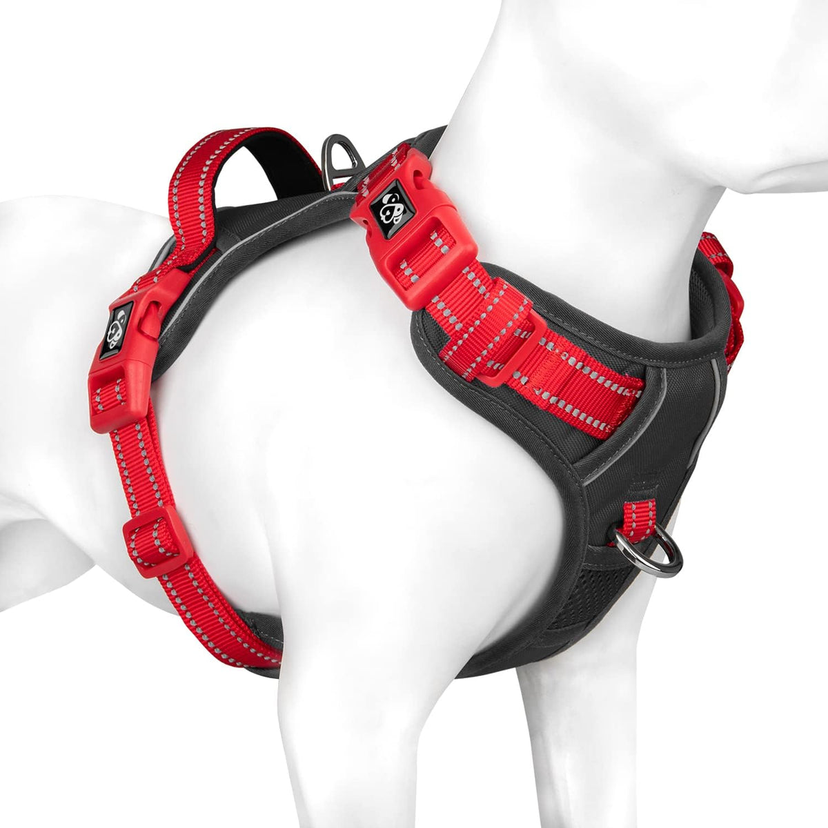 PHOEPET No Pull Dog Harness, Unique Colors Reflective Adjustable Dog Vest, with Soft Training