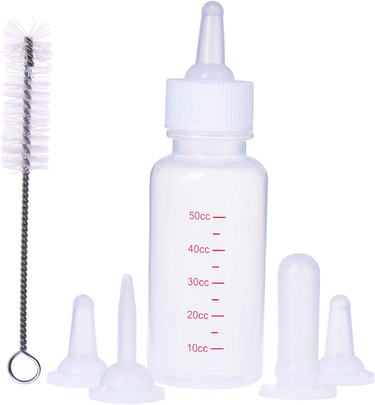 DoubleWood Pet Nursing Bottle Kits Nursing Bottle Kits Replacement Nipple Cat Feeding Bottle for