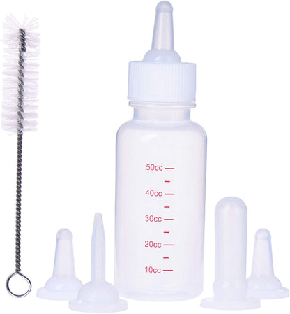DoubleWood Pet Nursing Bottle Kits Nursing Bottle Kits Replacement Nipple Cat Feeding Bottle for