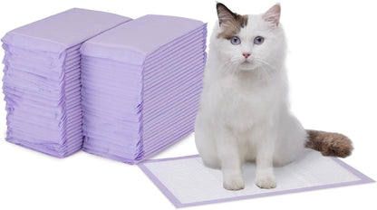 Amazon Basics Cat Pee Pads, 60 Count, Universal Fit for Litter Box, Odor Control with Lemon Scent