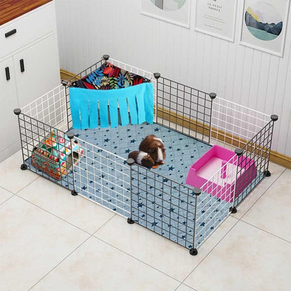 RIOUSSI Guinea Pig Hideout Hideaway Corner Fleece Toys Cage Accessories with Reversible Sides