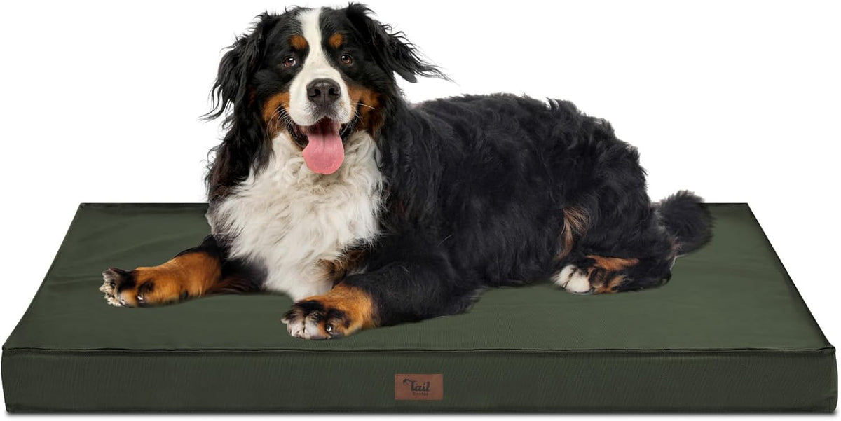 Outdoor All Weather Dog Bed, XXL Waterproof Dog Bed for Large Dogs, Orthopedic Egg Foam Pet Bed Mat