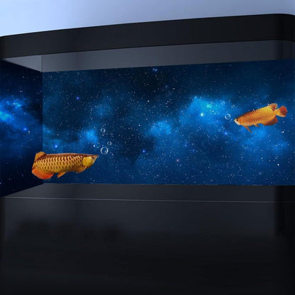 48X24IN Starry Aquarium Background, Art Starry Fish Tank Decorations Background, with 8 EVA