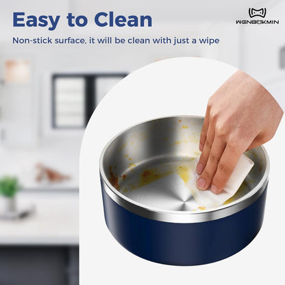 Dog Bowl, Stainless Steel Dog Food and Water Bowl with Non Slip Quiet Bottom, Easy to Clean