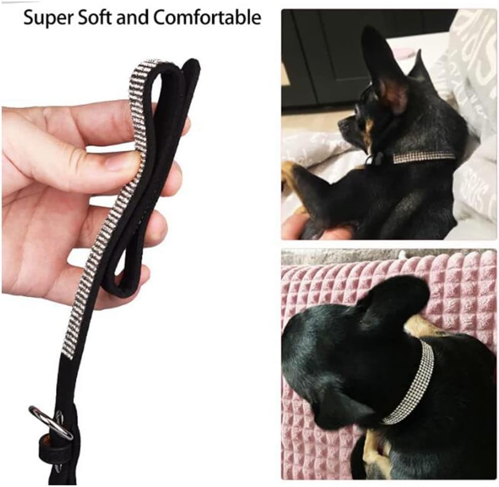Rhinestone Dog Collar for Small Dogs, Bling Diamond Fancy Crystal Glitter Pretty Jewel Pet Puppy