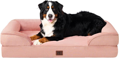 EHEYCIGA Orthopedic Dog Beds for Extra Large Dogs, Waterproof Memory Foam XXL Dog Bed with Sides