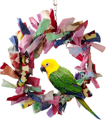 Litewoo Parrot Swing Toy Chewing Garland Toy Pendant Beautifully Decorated for Bird Parakeet