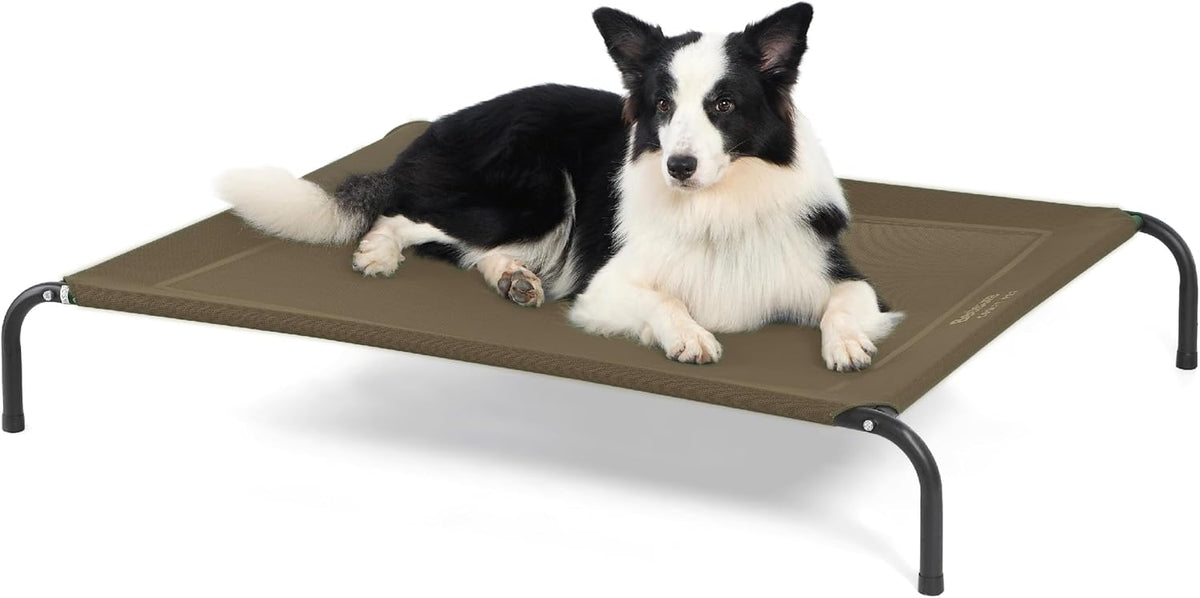 Bedsure Outdoor Elevated Dog Bed Large Sized Dog, Portable Indoor & Outdoor Cooling Raised Cot Pet