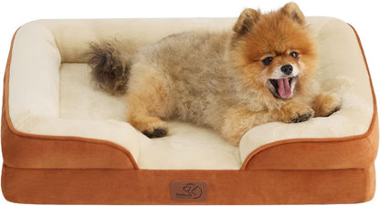 Bedsure Orthopedic Dog Beds for Small Dogs - Washable Small Dog Cat Bed Waterproof, Comfort Pet