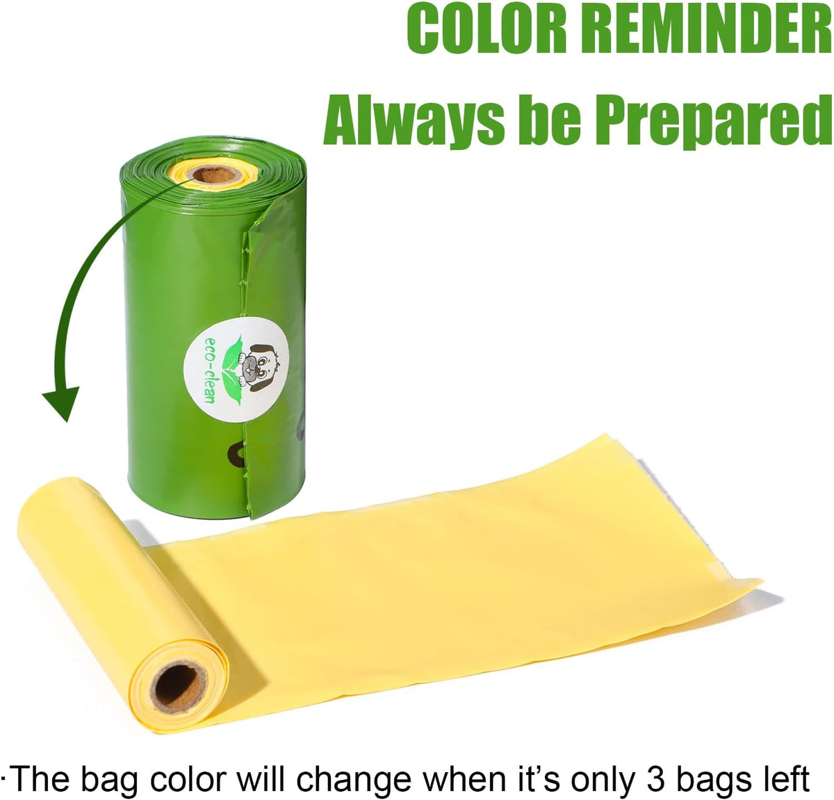 ECO-CLEAN Dog Poop Bags with 3 Bags Left Indicator - 360 Count Extra Thick and Leak Proof Pet Waste