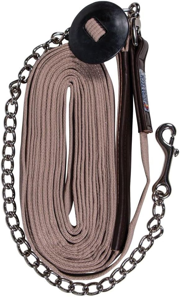 Schneiders Dura-Tech German Web Cord Lunge Line for Horses | Soft Grip Ribbed Webbing | Lightweight