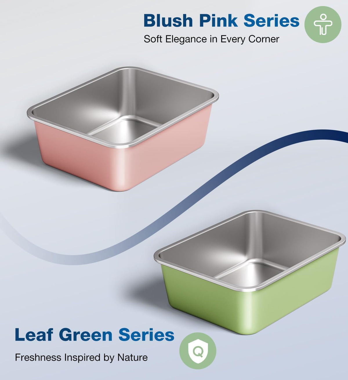 Stainless Steel Litter Box, Large Metal Cat Litter Box with High Sided for Big and Small Cats