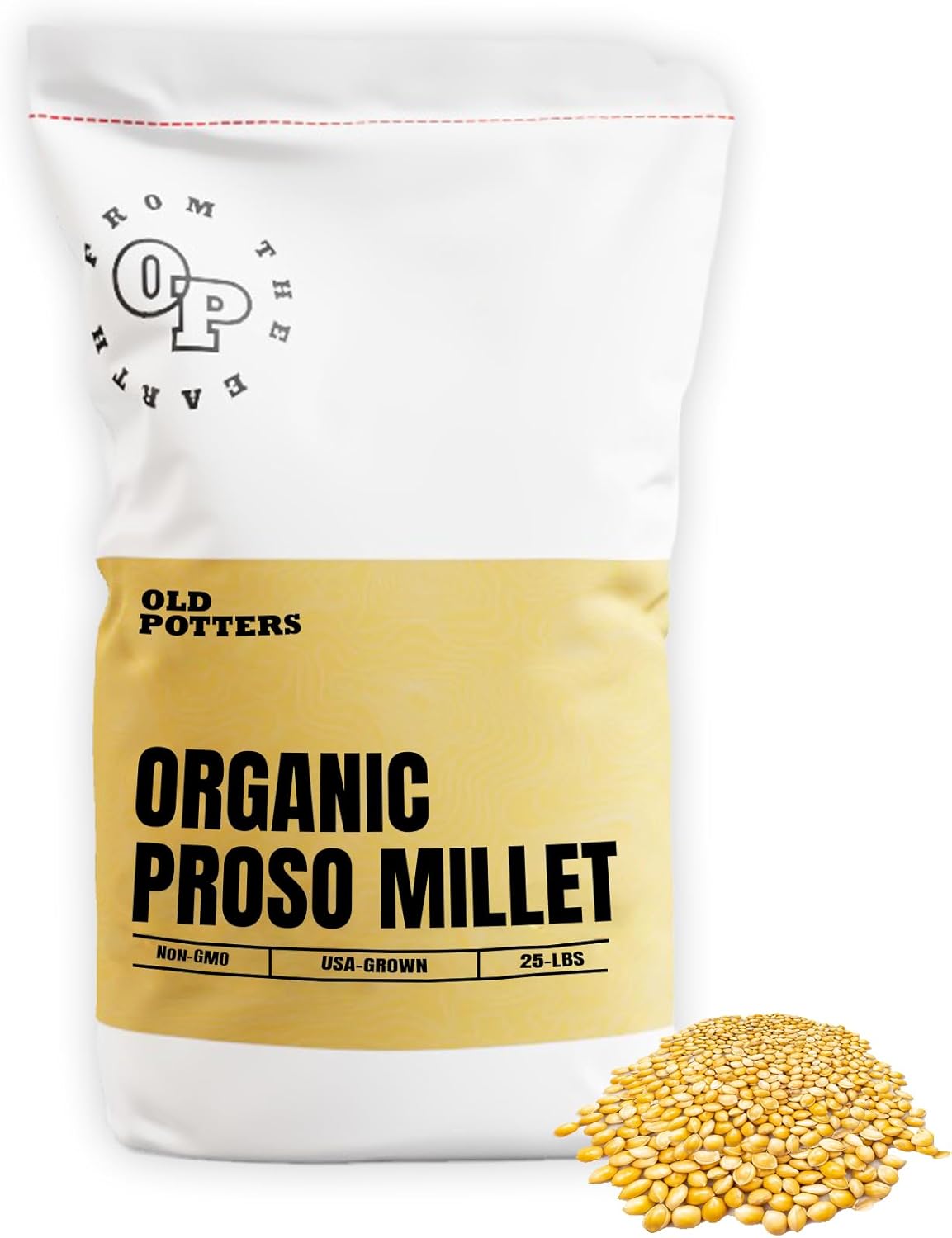 Wildlife Organic White Millet for Bird Feeding and Wildlife Bird attracting, Non-GMO and USA Grown