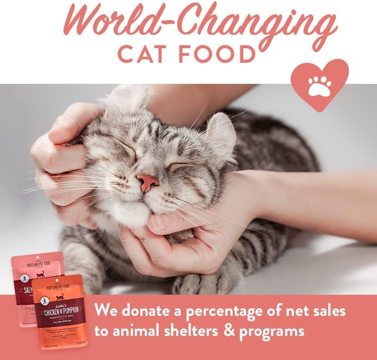 Human-Grade Mixed Variety Pack Wet Cat Food Pouch — Moist, Soft Cat Food Mixer, Topper, and
