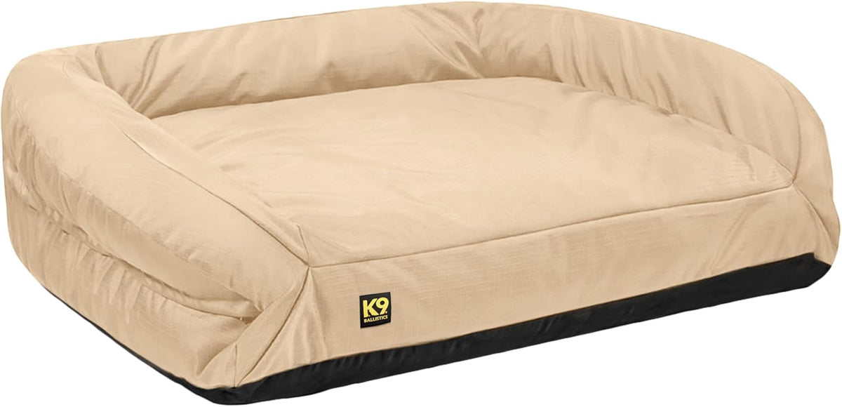 K9 Ballistics Tough Orthopedic Medium Bolster Dog Bed - Washable, Durable and Water Resistant Dog