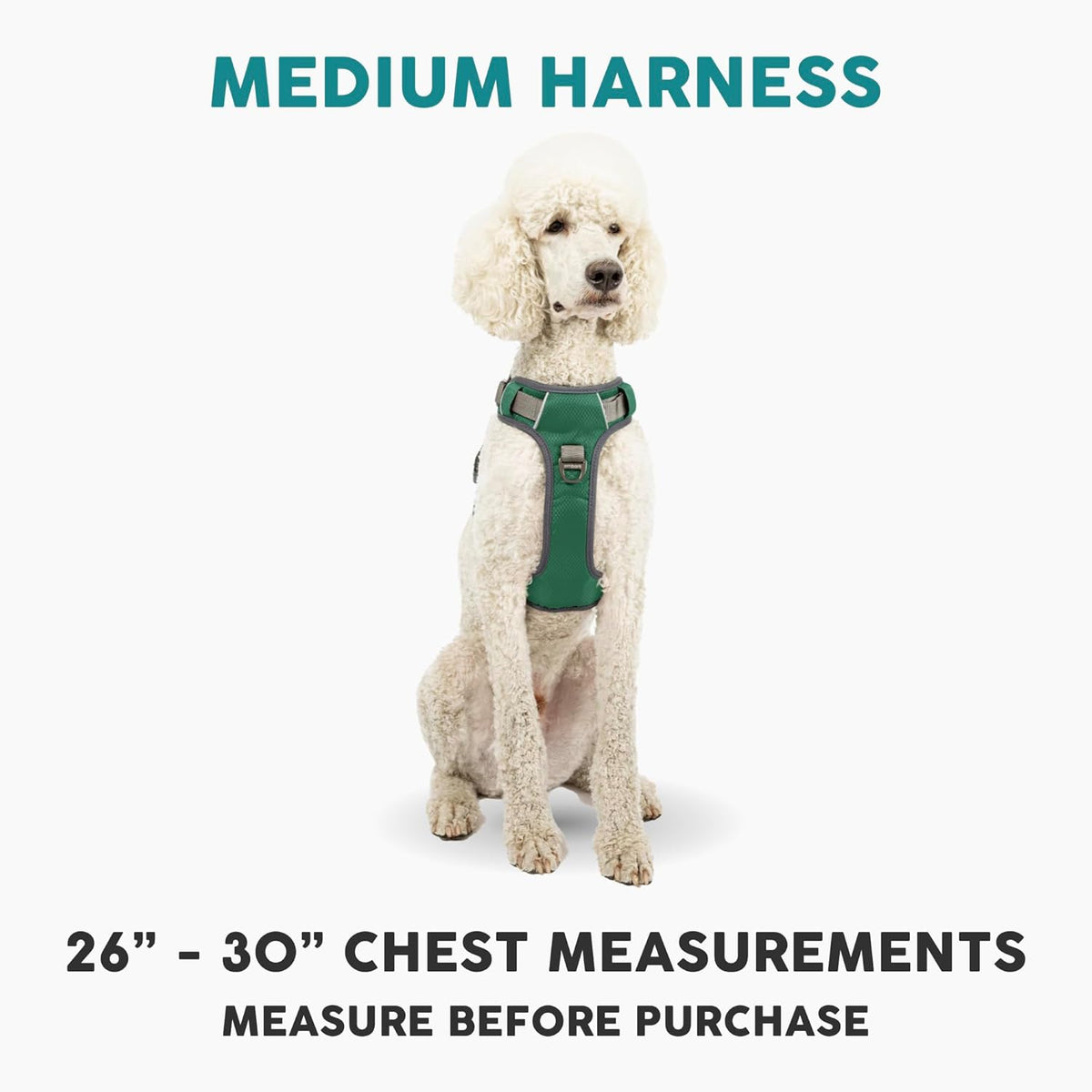 Embark Adventure Dog Harness, Reflective Trim No Pull Dog Harness Medium Sized Dogs - Military