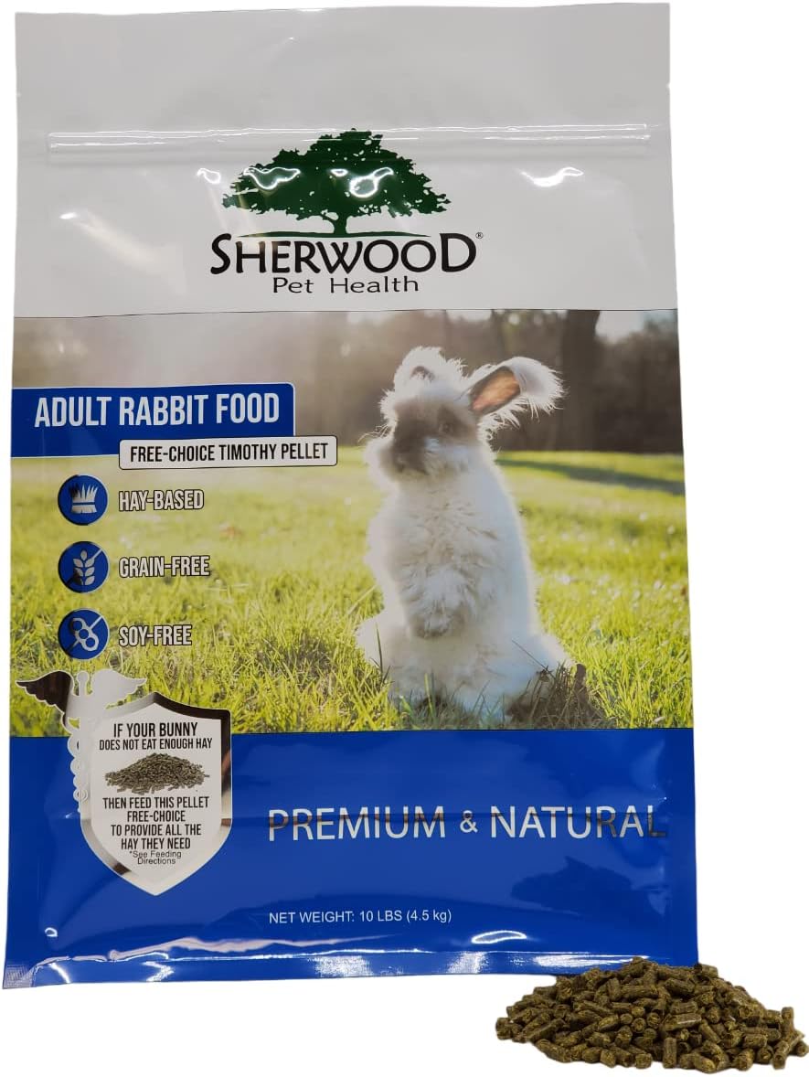 Sherwood Pet Health Adult Rabbit Food Timothy Hay Free-Choice 10lbs Hay-Based, Grain and Soy-Free