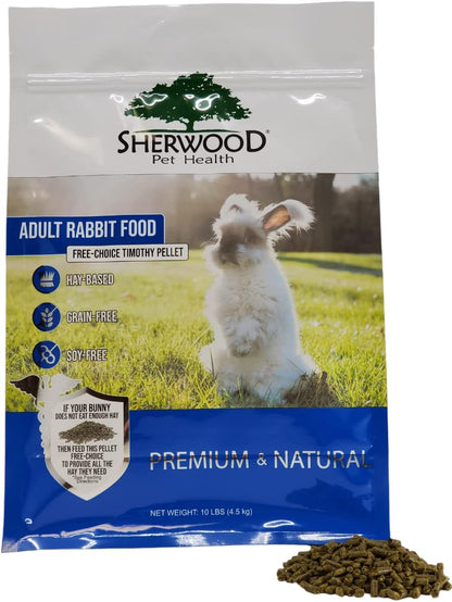 Sherwood Pet Health Adult Rabbit Food Timothy Hay Free-Choice 10lbs Hay-Based, Grain and Soy-Free