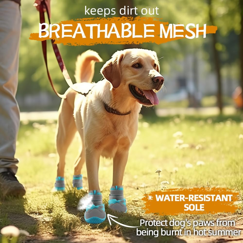 Dog Shoes for Small Dogs, Dog Boots & Paw Protectors for Hardwood Floors, Outdoor Dog Booties for