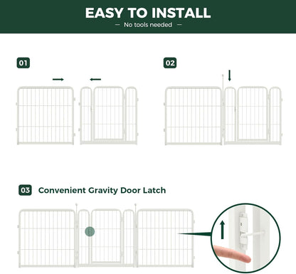 FXW Rollick Unleashed Dog Playpen for Indoor, Yard, RV Camping, 24 inch 32 Panels for Small and