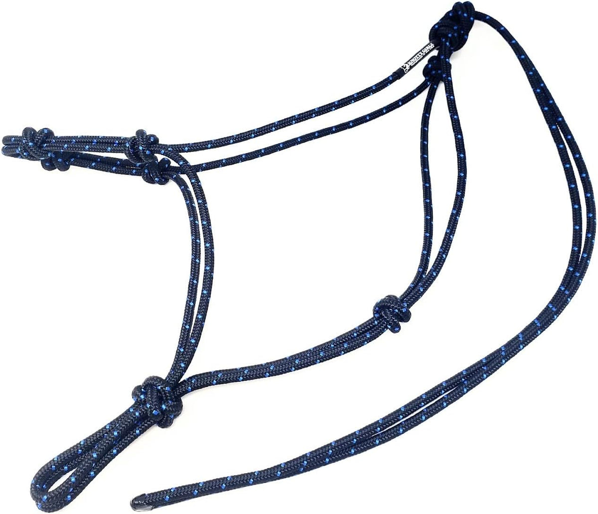 Horse Rope Training Halter - 4 Knot 1/4" Stiff Halter Cord - Used by Famous Trainers Multiple Sizes