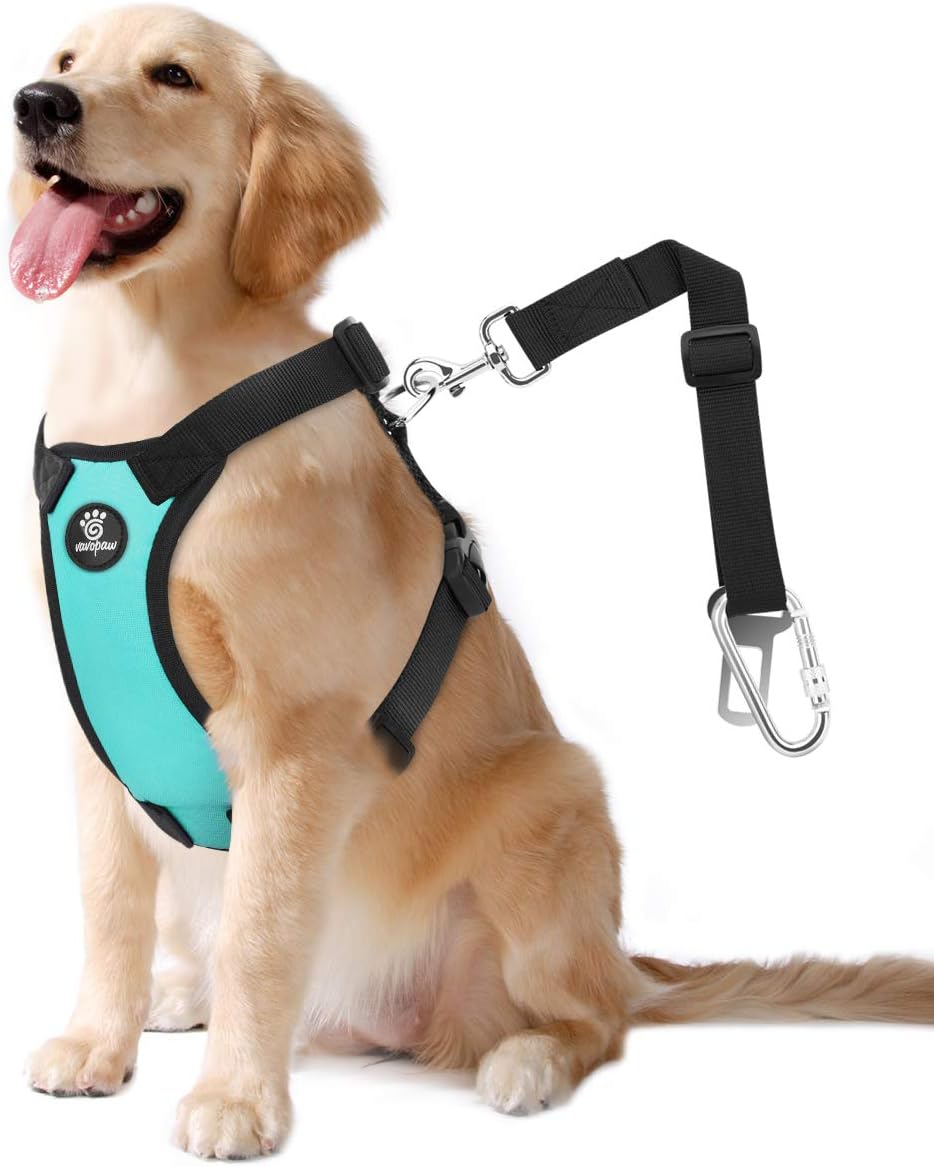Dog Seat Belt, Safety Vest Dog Car Harness with Adjustable Buckle Dog Seat Belt for Vehicle Nylon