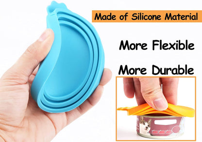 Pet Food Can Covers-Comtim 3 Pack Silicone Can Lids Caps for Dog Cat Wet Food,Universal Size Fit