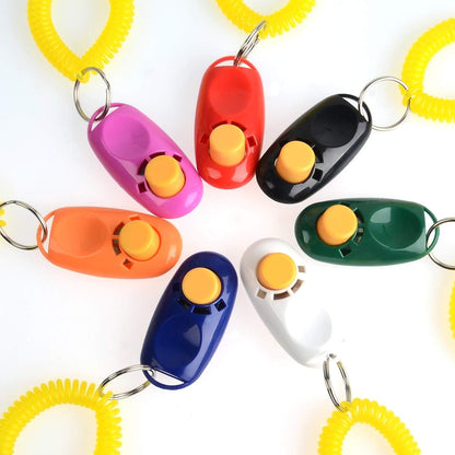 Coolrunner 7pcs 7 Color Universal Animal Pet Dog Training Clicker with Wrist Bands Strap, Assorted