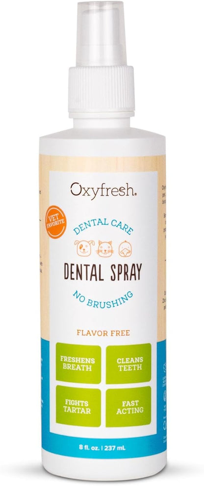 Oxyfresh Advanced Pet Dental Spray – Instant Dog and Cat Fresh Breath: Easiest No Brushing Pet