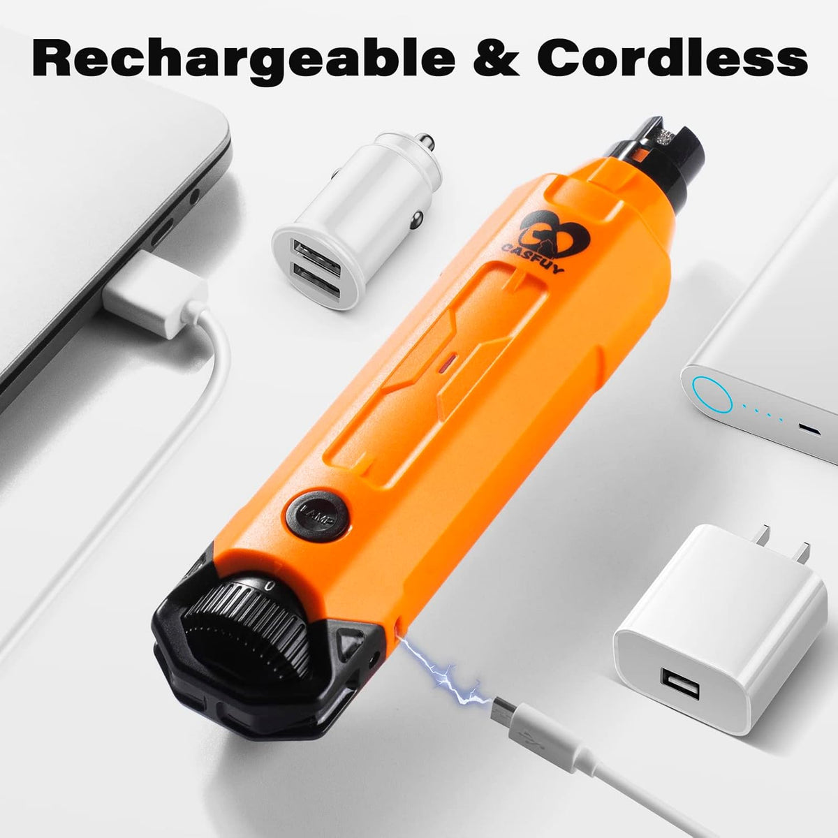 Casfuy 6-Speed Dog Nail Grinder - Newest Enhanced Pet Nail Grinder Super Quiet Rechargeable
