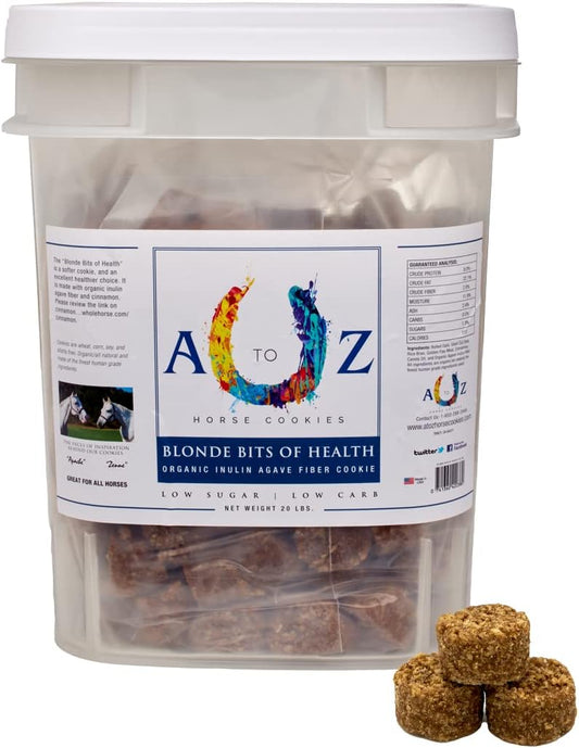 Horse Treats, Blonde Bits of Health, Low Carb/Sugar, A Softer Cookie, Wheat, Corn, Soy & Alfalfa