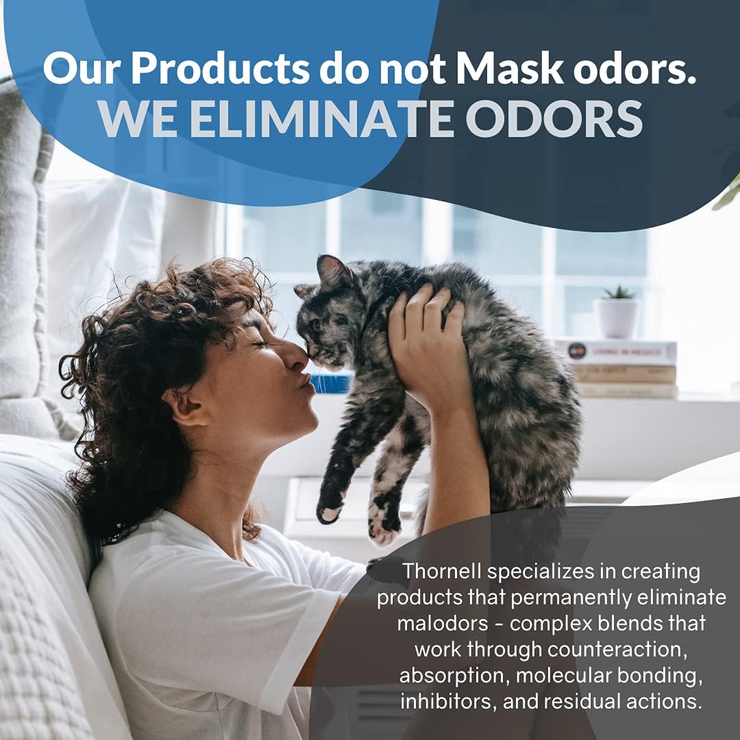 THORNELL Cat Odor-Off Concentrate Pet Smell Odor Eliminator – Cat Odor Eliminator Concentrate for
