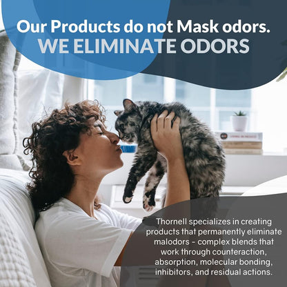 THORNELL Cat Odor-Off Concentrate Pet Smell Odor Eliminator – Cat Odor Eliminator Concentrate for