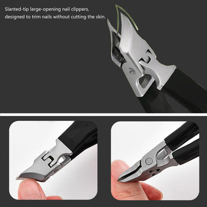Angled Nail Clippers Black Eagle Beak Oblique Slanted Curved Thick Professional Nail Clippers for