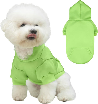 KOOLTAIL Basic Dog Hoodie - Soft & Warm Dog Hoodie Sweater with Leash Hole and Pocket, Dog Winter