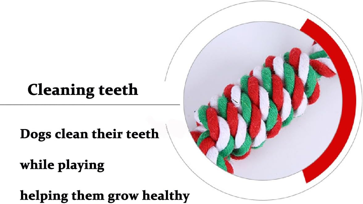 Chew Toys for Small and Medium Dogs - Teeth Cleaning, Gum Massage, Boredom Relief - Christmas Ball
