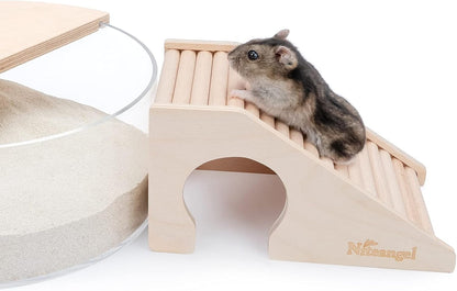 Niteangel Hamster House w/Climbing Ladder for Hamsters Gerbils Mice or Similar-Sized Pets